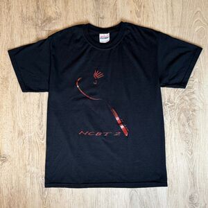 Vintage Bintang Badminton Academy Graphic T-Shirt Red Star Black Hanes Size S